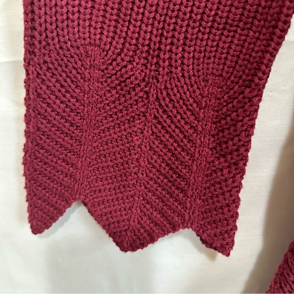 Style & Co Women Turtleneck with Buttons Patterned Knit Sweater Red Petite Small - Picture 3 of 8